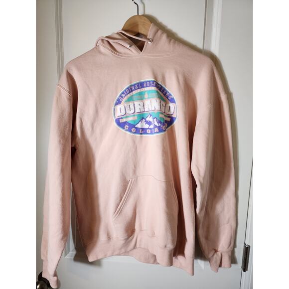 DURANGO COLORADO Peach Pink Active Outdoor Mountain Pullover Hoodie SZ M - Picture 3 of 8